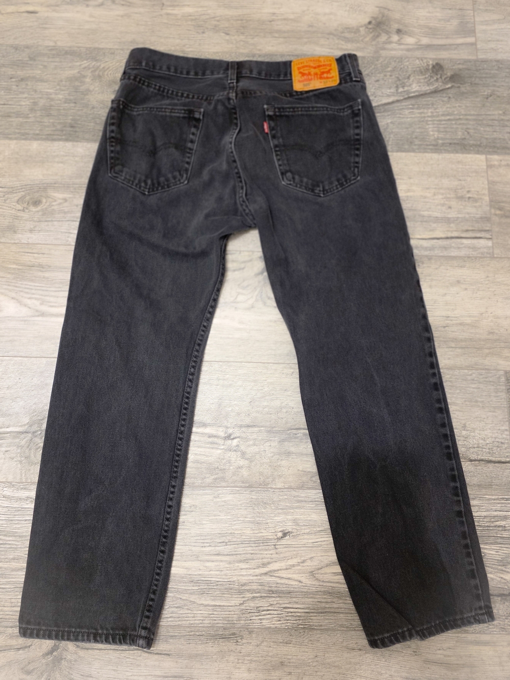 Levi's 505 Men's Jeans 33x29 Black Denim Regular Fit Straight Leg